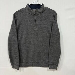 TailorByrd 1/4 Zip Pullover Sweater Mens S Gray‎ Textured Knit